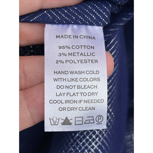 Hill House Home Athena Nap Dress Navy Glitter size small - Picture 7 of 7